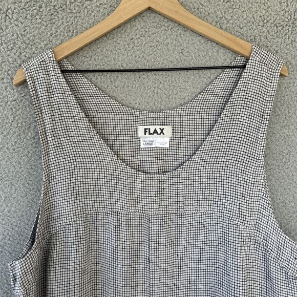 Flax Gray Sleeveless Tank Top Boxy Style - Picture 2 of 10